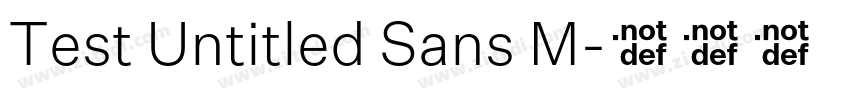 Test Untitled Sans M字体转换